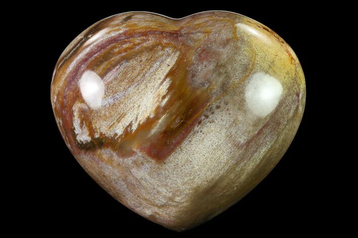 Polished Triassic Petrified Wood Heart - Madagascar #139943